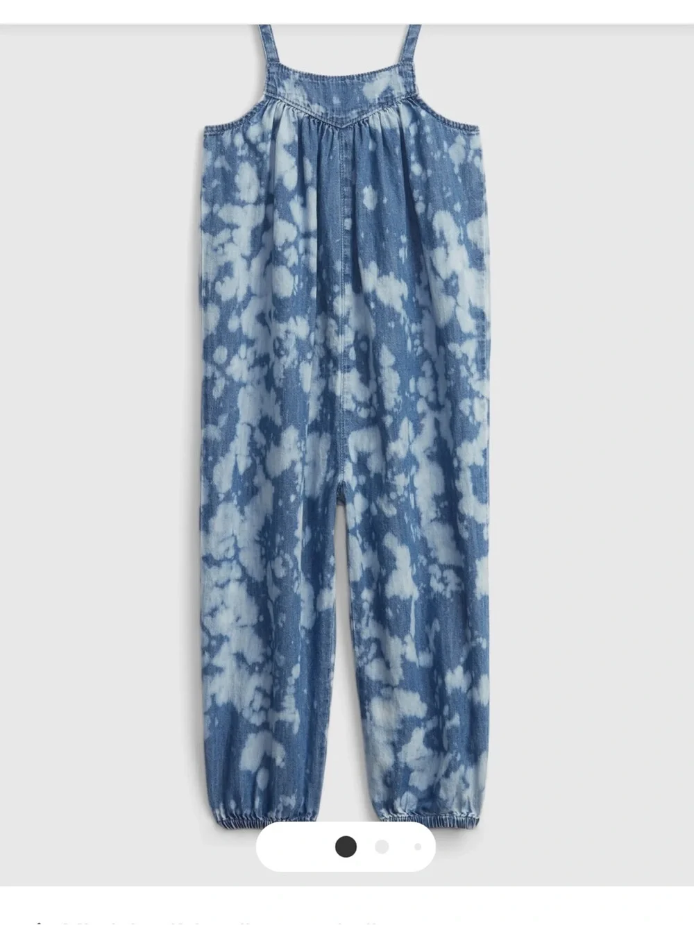 Gap Baby - Acid Wash / Tie Dye Blue Chambray Romper - 18/.24 M